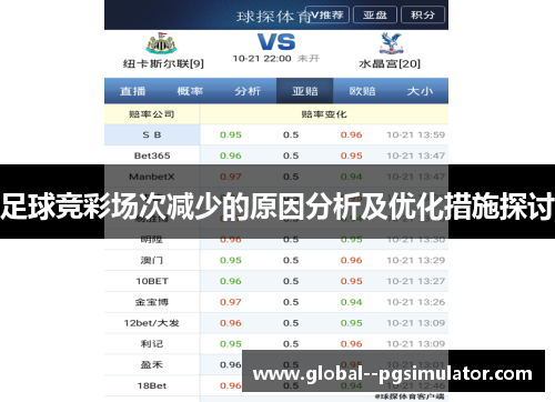 足球竞彩场次减少的原因分析及优化措施探讨